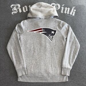 Victoria's Secret PINK NFL New England Patriots Glitter Faux Fur Lined Hoodie -M